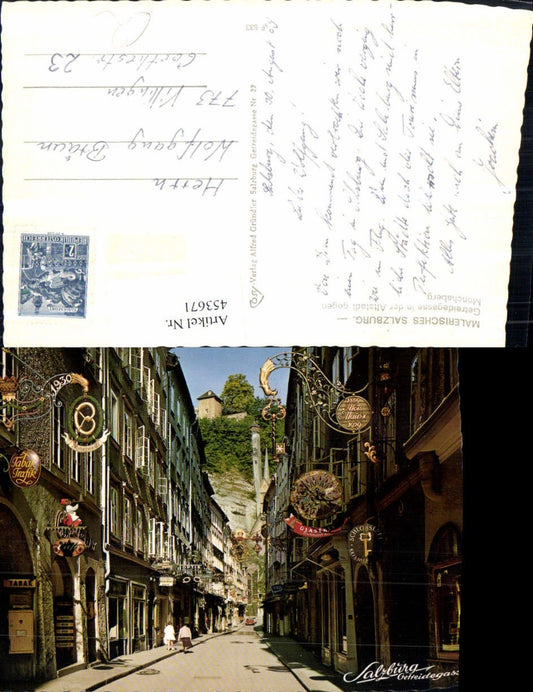 453671,Salzburg Getreidegasse Straßenansicht geg. Mönchsberg pub Cosy