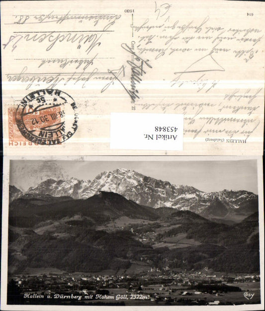 453848,Hallein u. Dürrnberg Totale m. Hohem Göll Bergkulisse pub Cosy