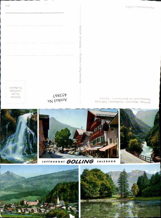 453867,Golling Totale Wasserfall Pass Lueg Egelsee Mehrbildkarte