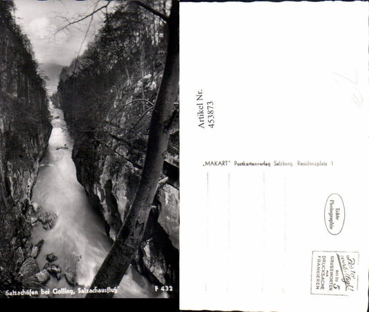 453873,Salzachöfen b. Golling Klamm Schlucht Ausfluss