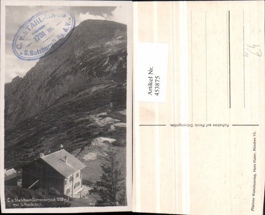 453875,Carl-von-Stahl-Haus Berghütte b. Golling m. Schneibstein