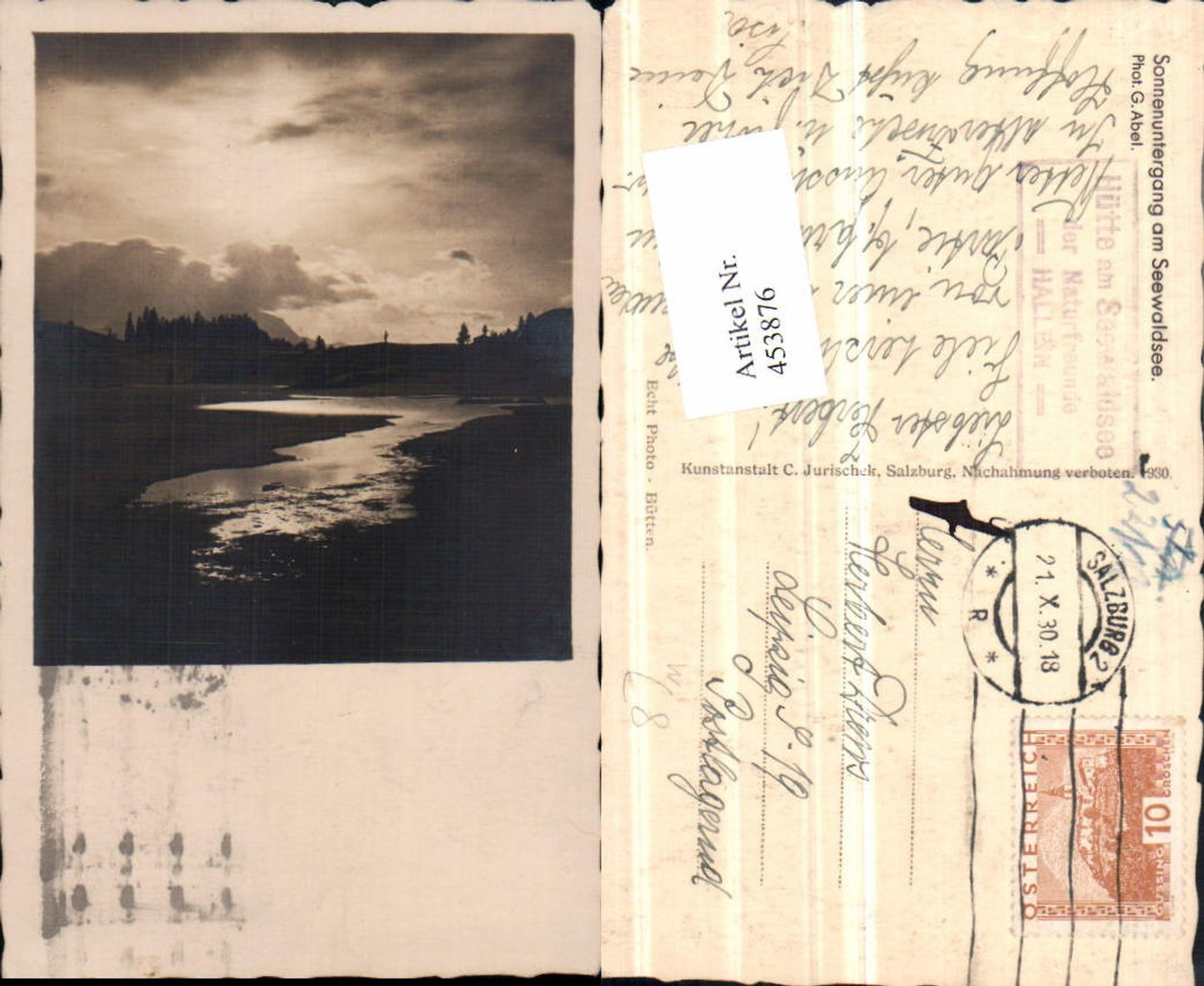 453876,Seewaldsee See b. St. Koloman Sonnenuntergang