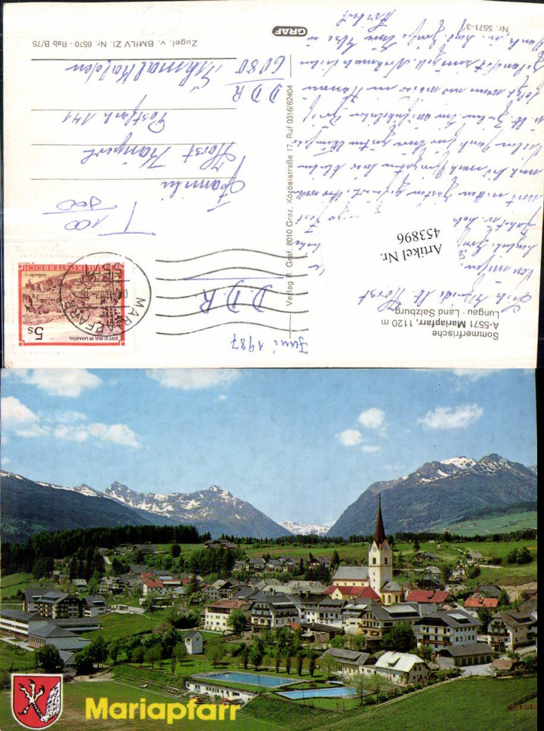 453896,Mariapfarr im Lungau Totale Freibad Bergkulisse