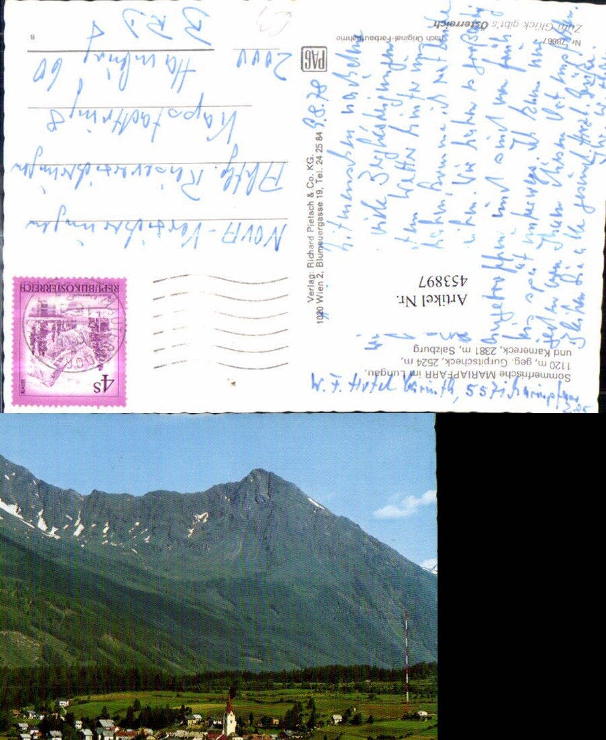 453897,Mariapfarr im Lungau Totale geg. Gurpitscheck Bergkulisse