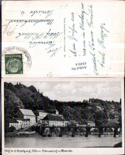 454914,Ach an d. Salzach Teilansicht Brücke