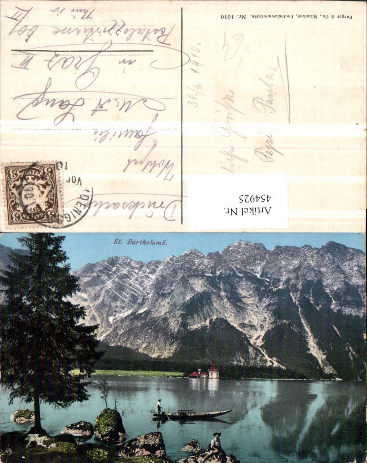 454925,St. Bartholomä b. Schönau See Bergkulisse pub Purger & Co 1010