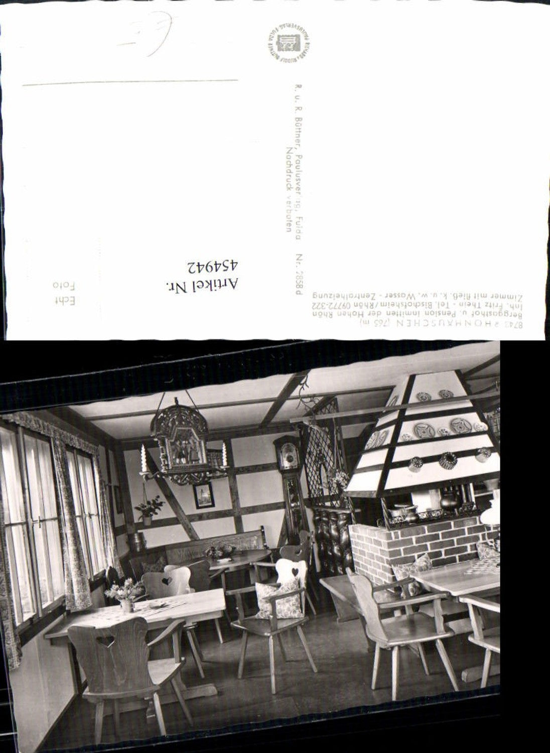 454942,Bischofsheim an d. Rhön Rhönhäuschen Gasthof Innenansicht