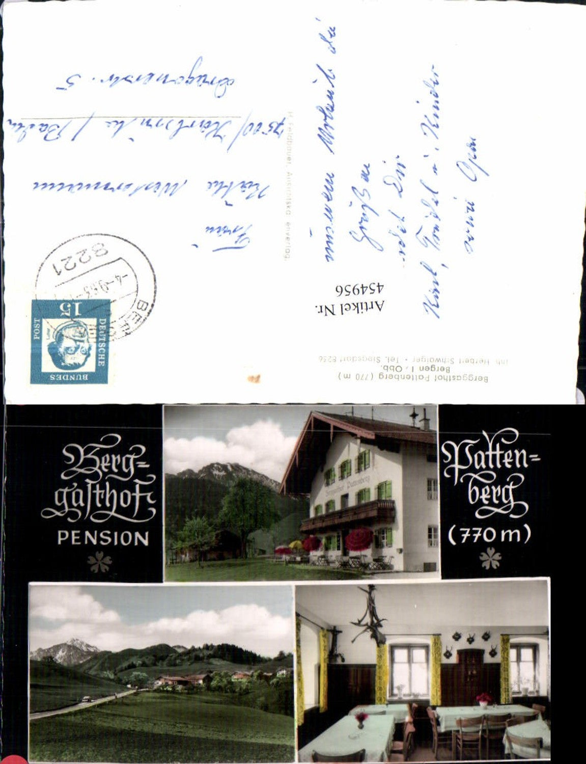 454956,Bergen Berggasthof Pattenberg Mehrbildkarte