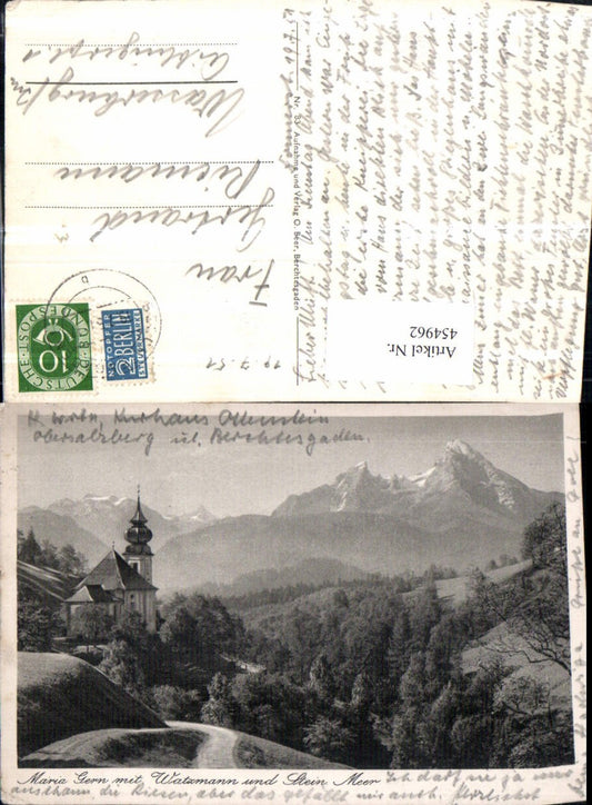 454962,Kirche Maria Gern b. Berchtesgaden m. Watzmann Bergkulisse