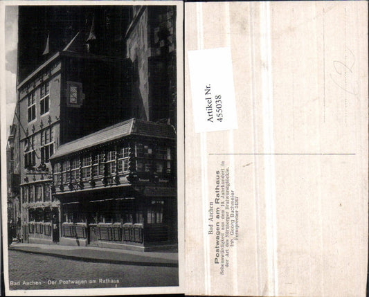 455038,Bad Aachen Postwagen am Rathaus