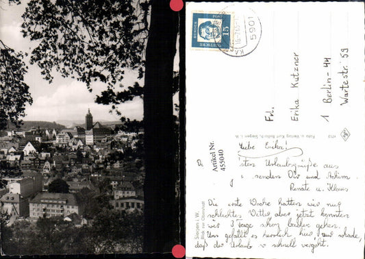 455040,Siegen Blick zur Oberstadt Totale