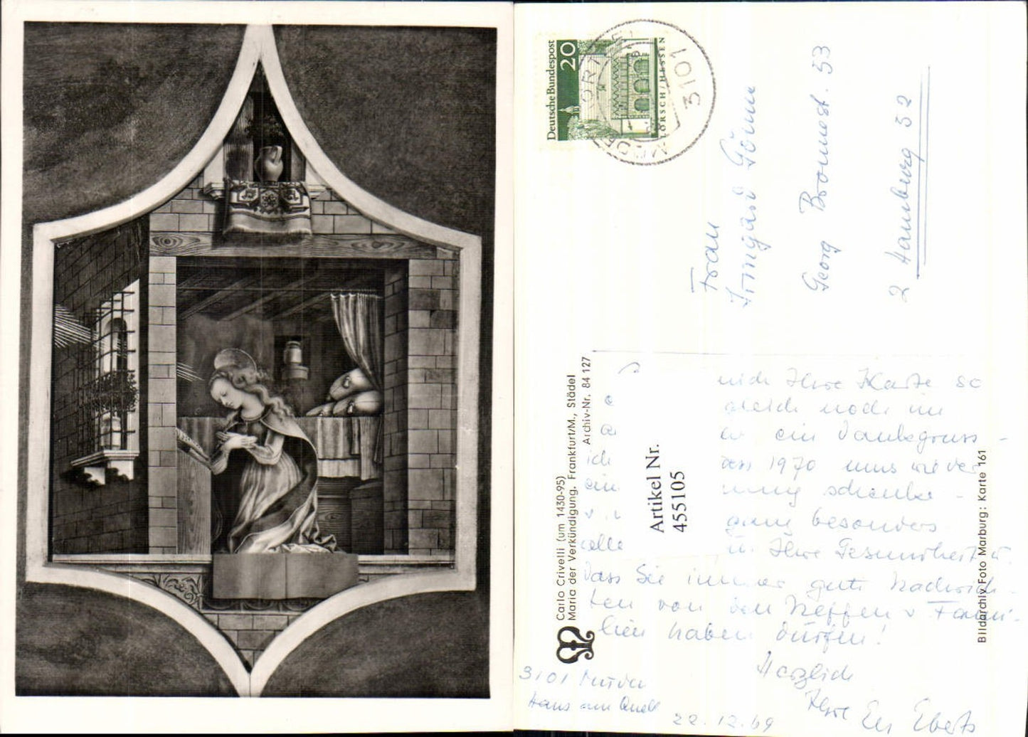 455105,Frankfurt am Main Städel Maria der Verkündigung Gemälde