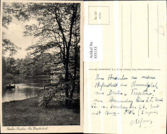 455153,Berlin Treptow Karpfenteich Teich