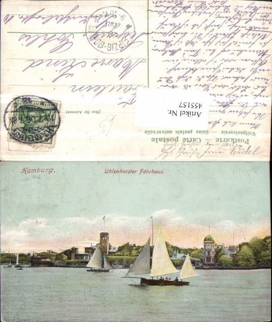 455157,Hamburg Uhlenhorster Fährhaus Segelboote