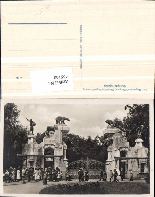 455160,Hamburg Altona Stellingen Carl Hagenbecks Tierpark Haupteingang