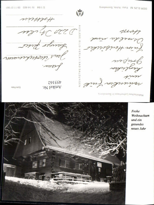 455162, Sonneberg Historic Luther House Winter Scene