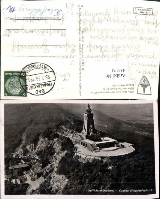 455173,Kyffhäuser-Denkmal Monument b. Bad Frankenhausen Fliegeraufnahme