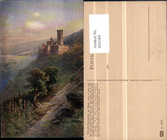 455189,Künstler AK N. Astudin Koblenz Schloss Stolzenfels am Rhein