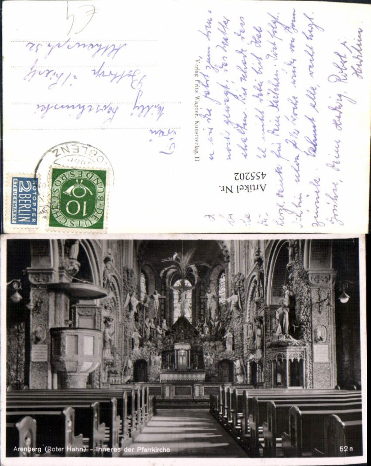 455202,Koblenz Arenberg Pfarrkirche Kirche Innenansicht