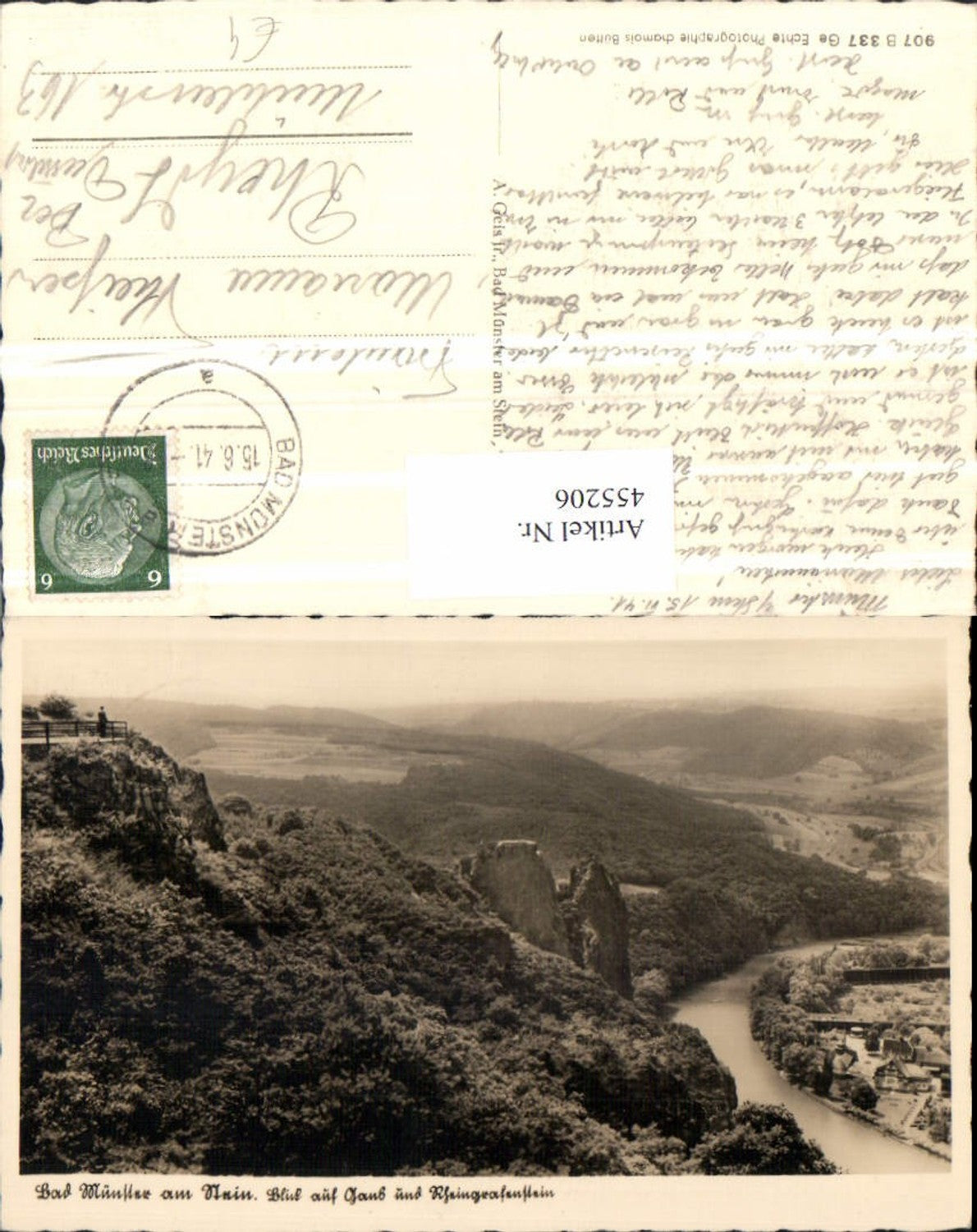 455206,Bad Münster am Stein m. Burg Rheingrafenstein