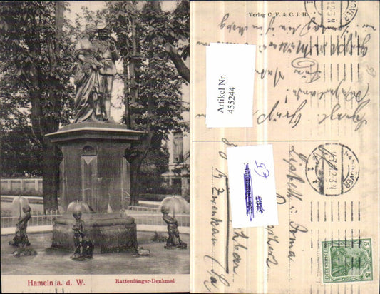 455244,Hameln an d. Weser Rattenfänger-Denkmal Statue
