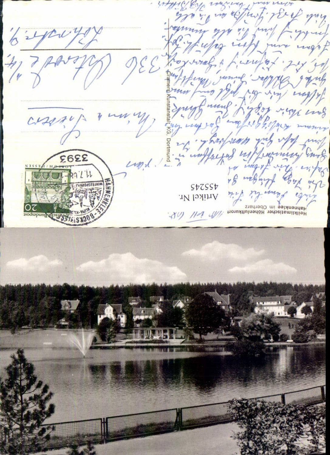 455245,Hahnenklee im Oberharz Teilansicht Fontäne