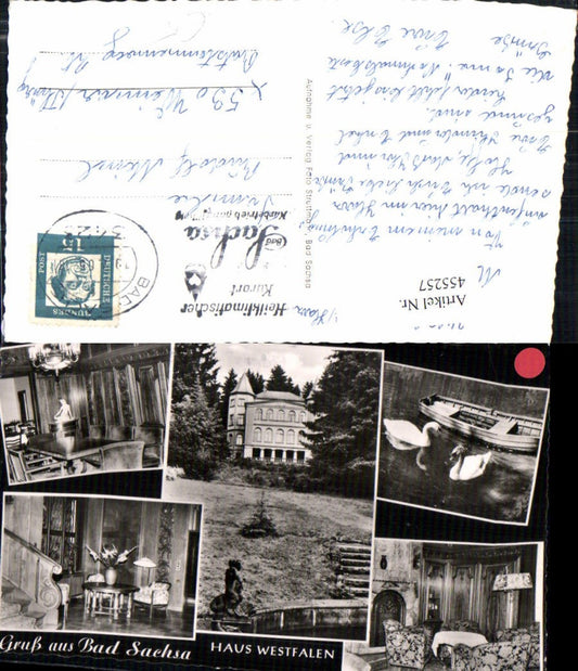 455257,Bad Sachsa Haus Westfalen Schwäne Mehrbildkarte