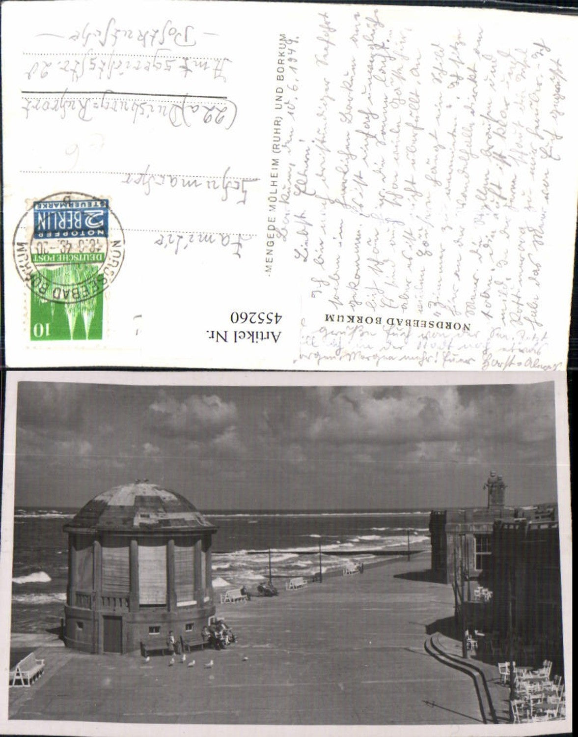455260,Nordseebad Borkum Promenade Strand