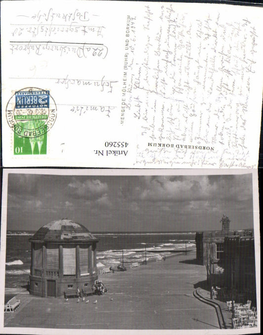 455260,Nordseebad Borkum Promenade Strand