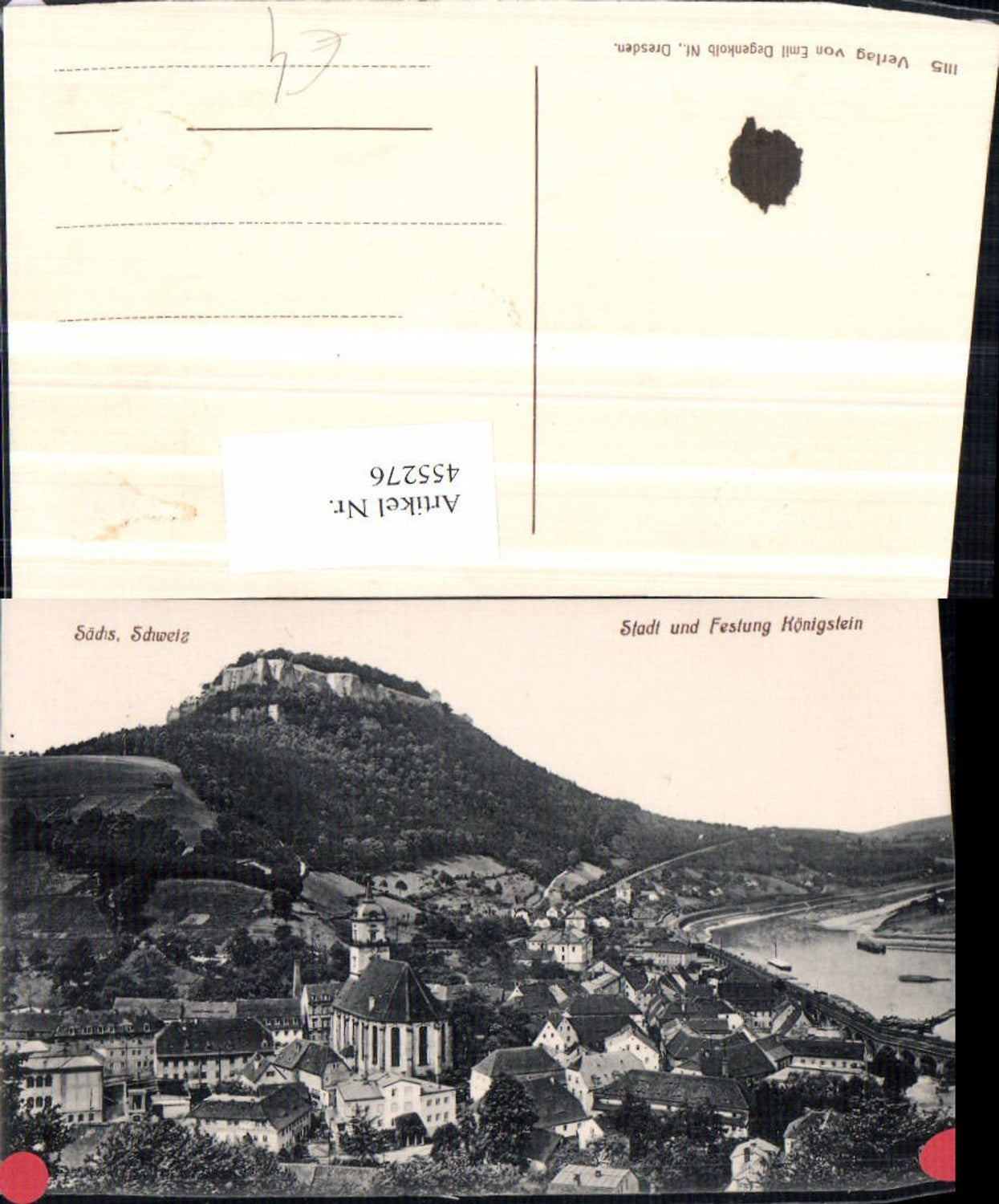 455276,Sächsische Schweiz Stadt u. Festung Königstein Totale