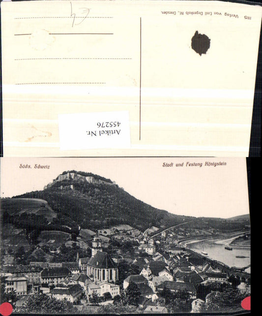 455276,Sächsische Schweiz Stadt u. Festung Königstein Totale