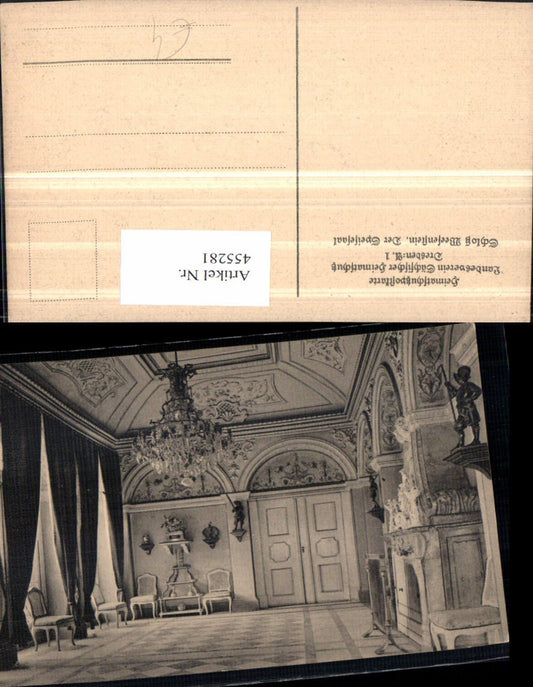 455281,Dresden Schloss Weesenstein Speisesaal Innenansicht