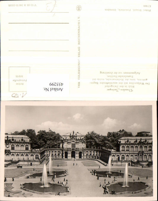 455299,Dresden Zwinger Wallpavillon m. Bogengalerien Brunnen pub VEB
