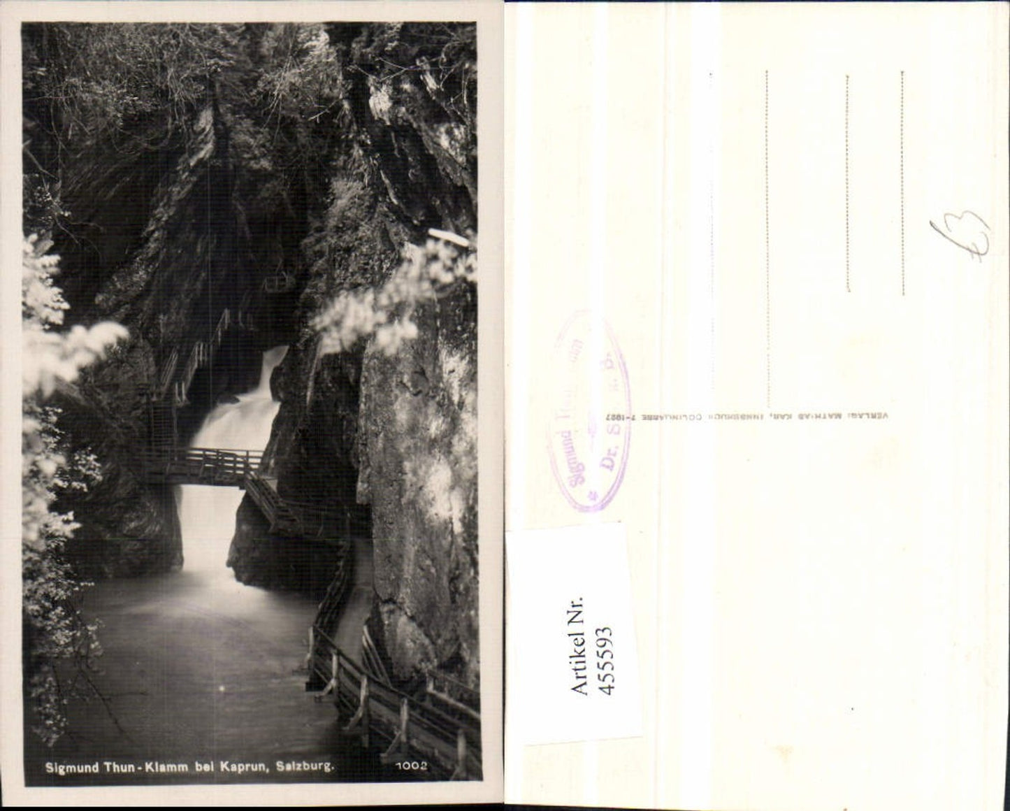455593,Sigmund Thun-Klamm b. Kaprun Schlucht
