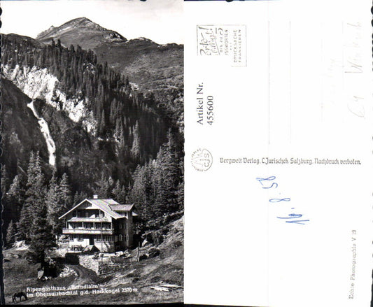 455600,Alpengasthaus Berndlalm b. Bramberg geg. Hackkogel Bergkulisse