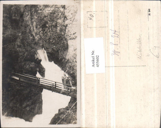 455602,Foto AK Kitzlochklamm b. Taxenbach Klamm Schlucht