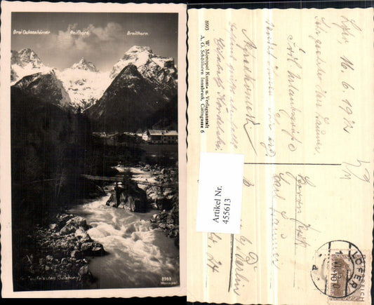455613,Lofer Teufelssteg Brücke m. Reifhorn Bergkulisse