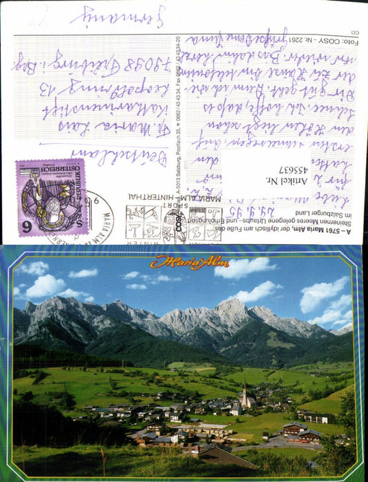 455637,Maria Alm Totale Bergkulisse