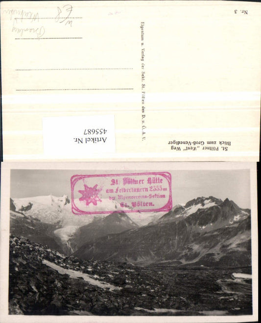 455687,St. Pöltner Weg zum Großvenediger b. Neukirchen Bergkulisse