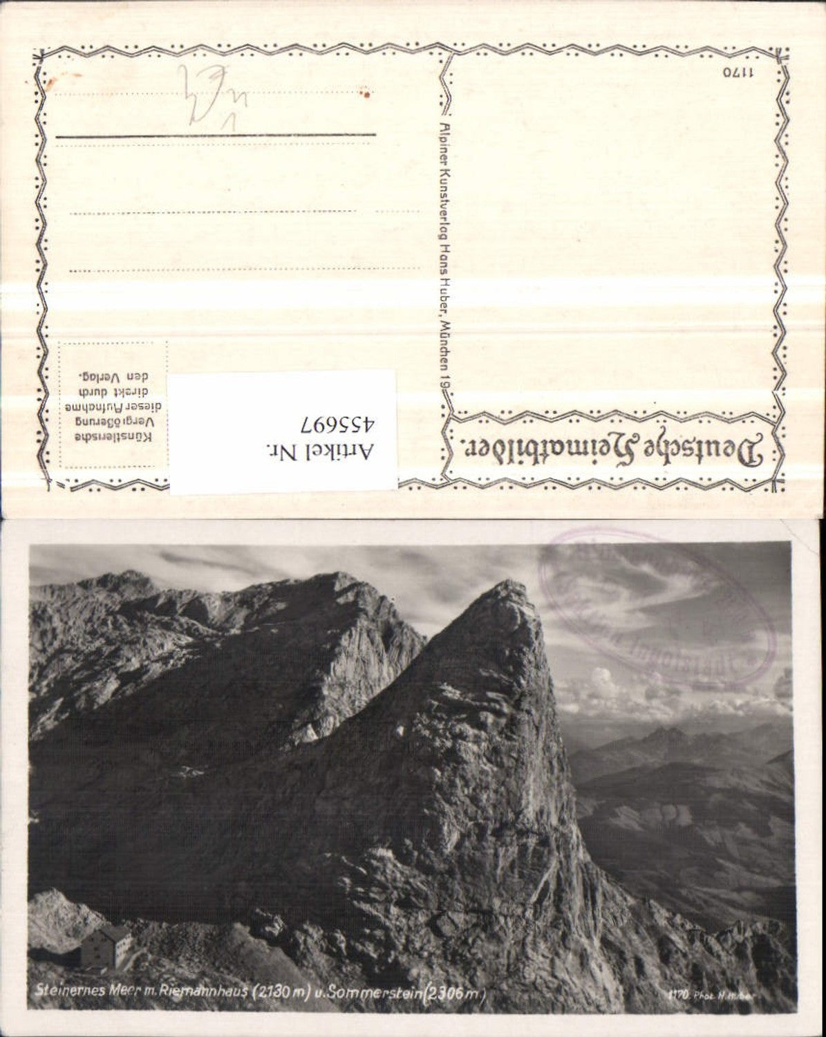 455697,Riemannhaus Berghütte b. Maria Alm Bergkulisse pub H. Huber 1170