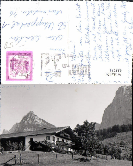 455734,Obermayerberg b. Lofer Haus Bergkulisse