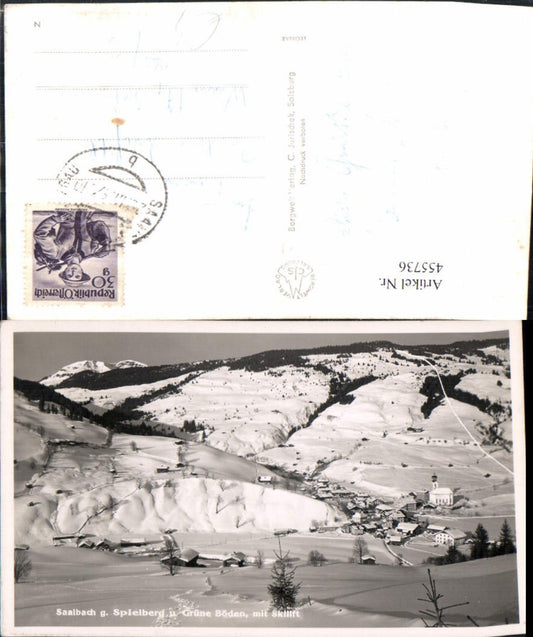455736,Saalbach Totale geg. Spielberg Winterbild