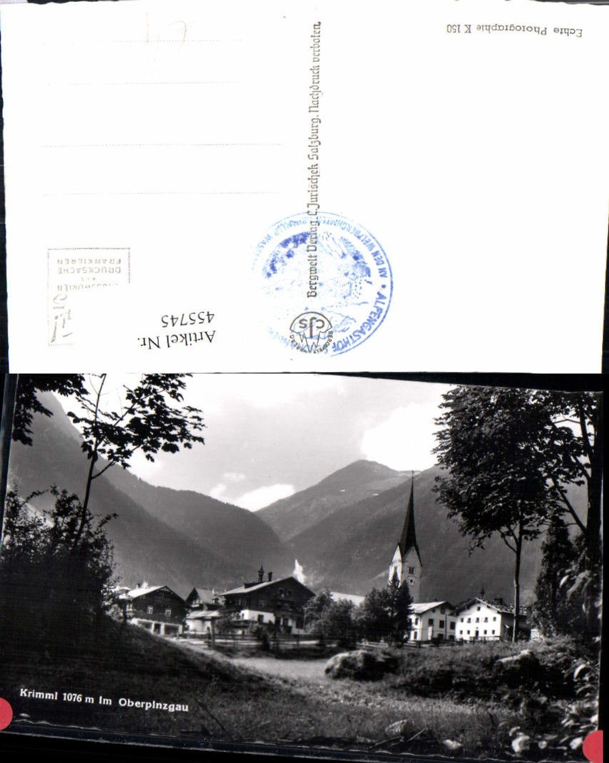 455745,Krimml im Oberpinzgau Teilansicht Bergkulisse
