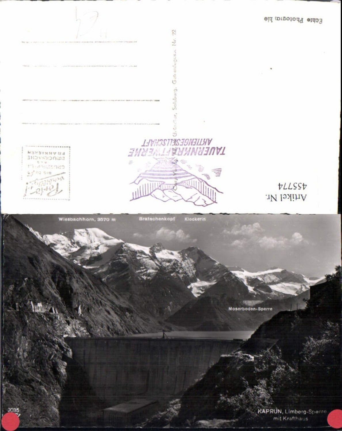 455774,Kaprun Limberg-Sperre Talsperre Stausee Krafthaus Bergkulisse