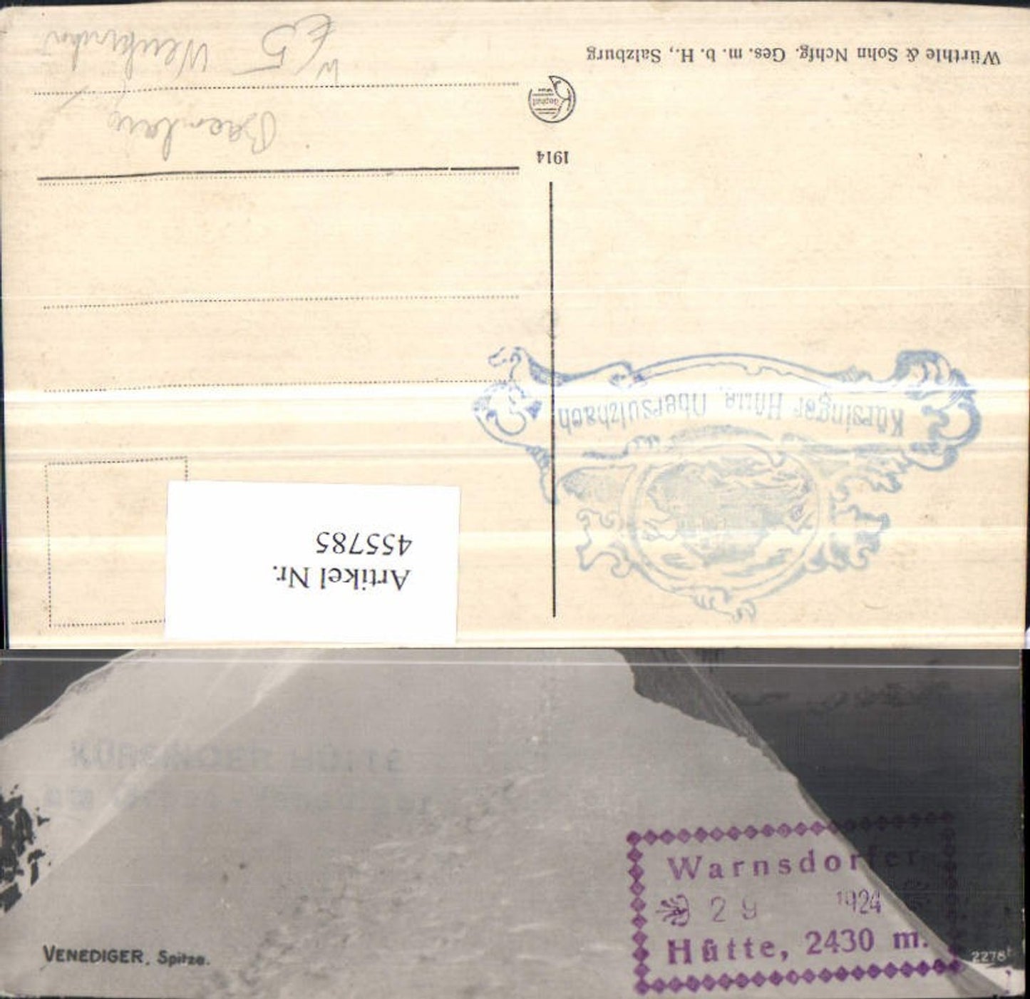 455785,Venediger Spitze b. Neukirchen Bramberg Berggipfel