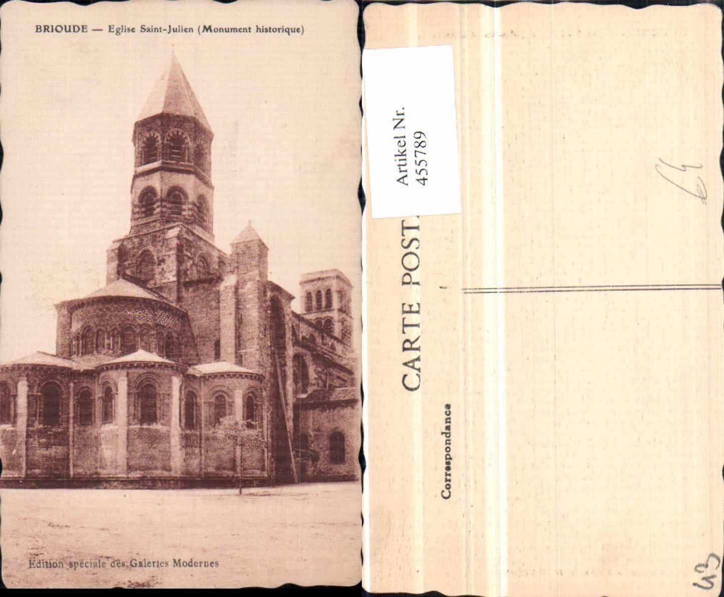455789,Auvergne Haute-Loire Brioude Eglise Saint-Julien Kirche