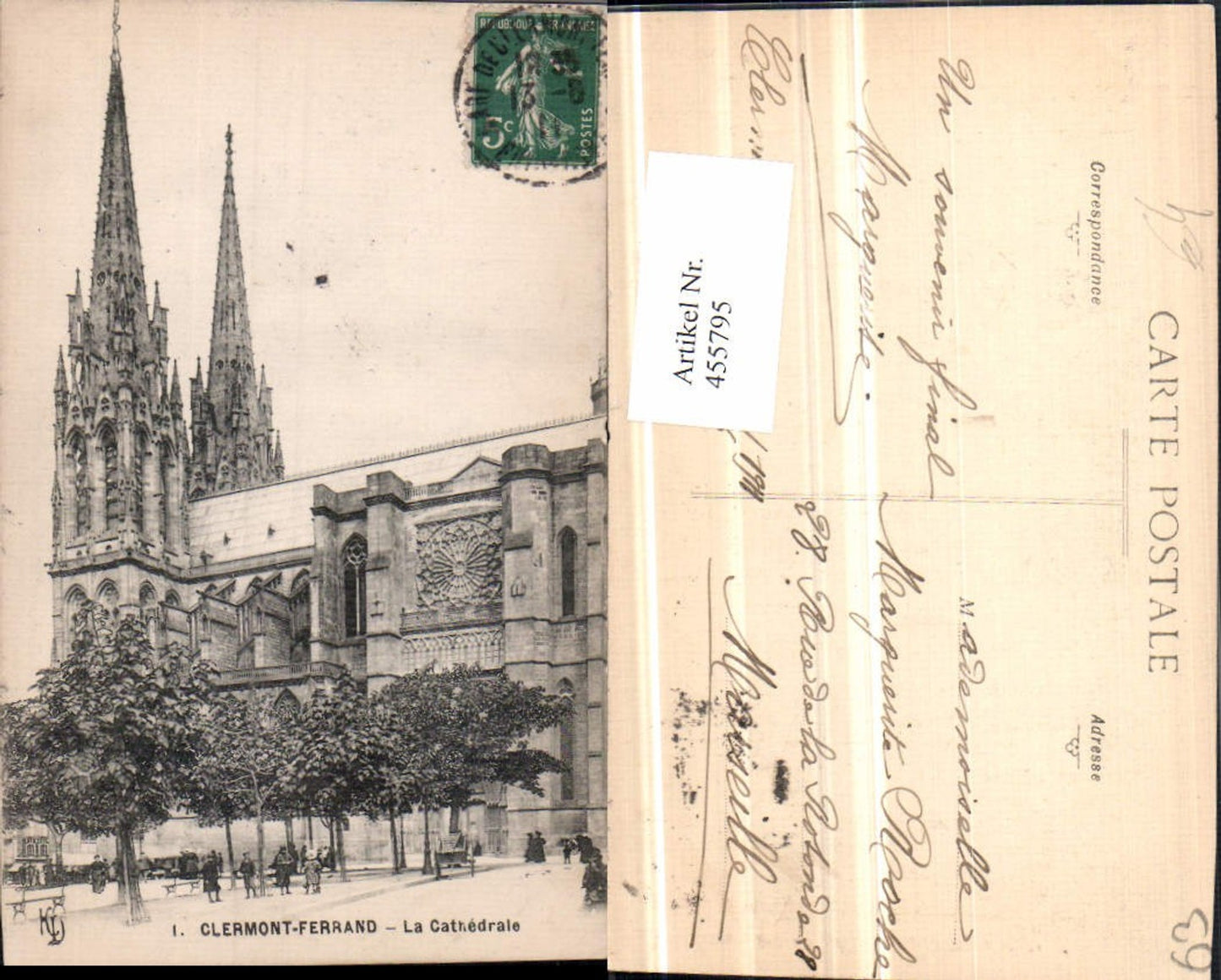 455795,Auvergne Puy-de-Dome Clermont-Ferrand La Cathedrale Kirche