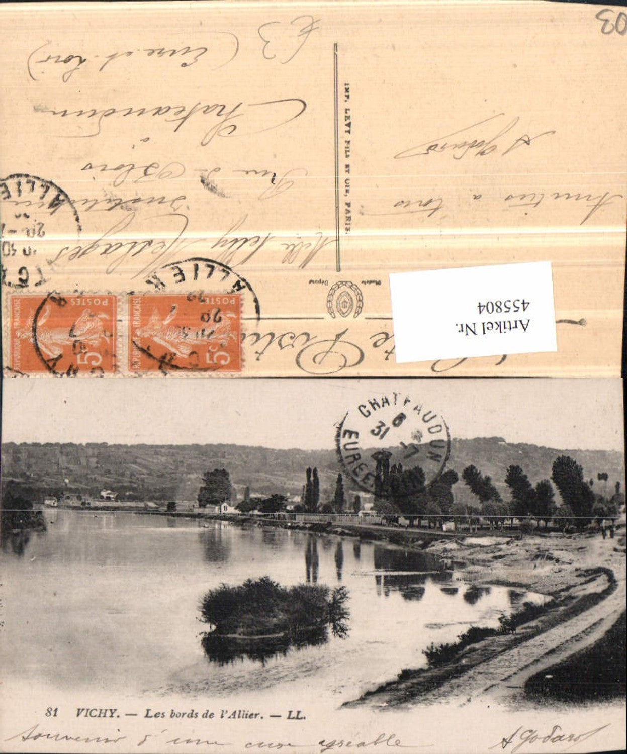455804,Auvergne Allier Vichy Les bords de l'Allier Fluss