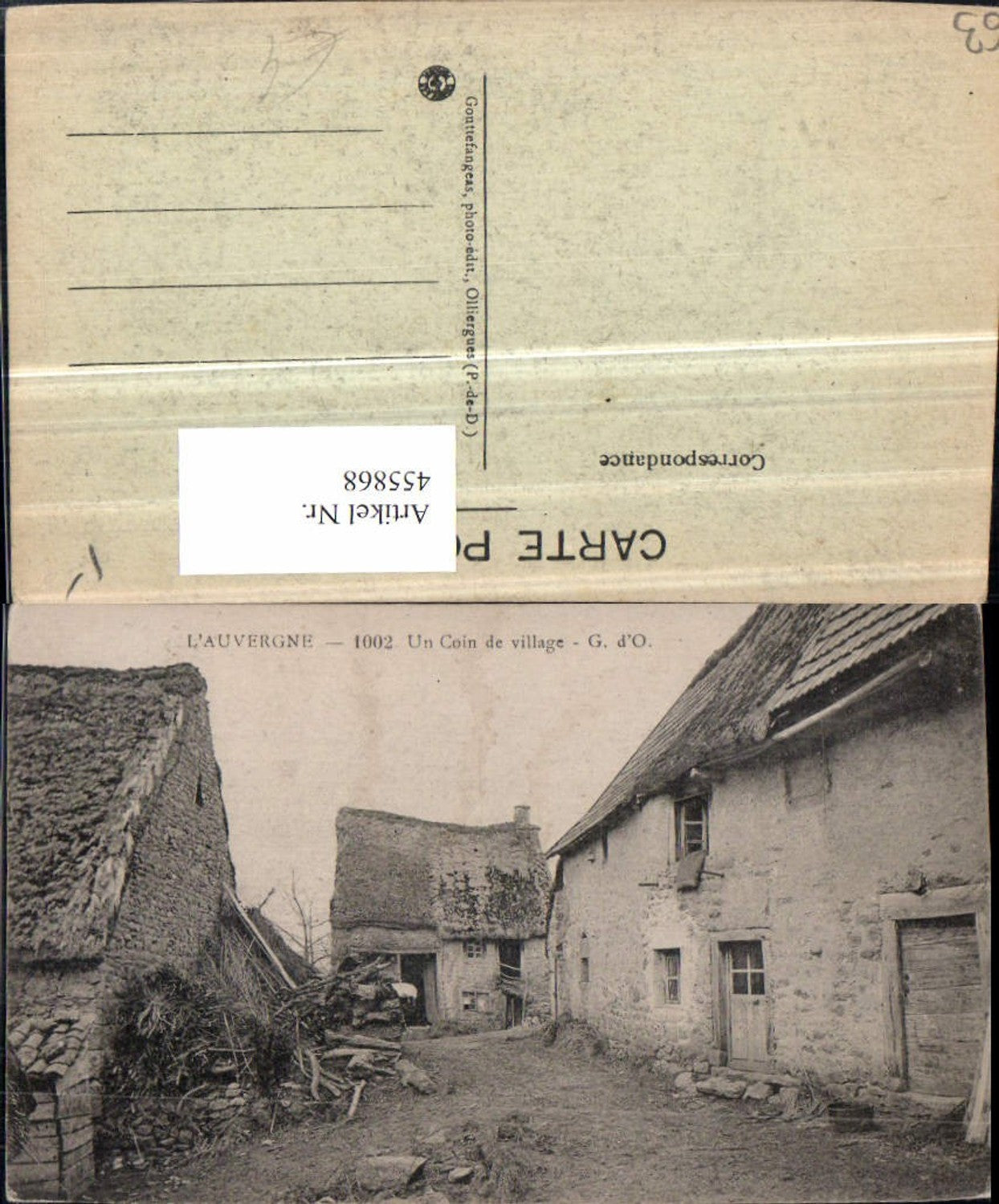455868,Auvergne Puy-de-Dome Un Coin de village Dorf Häuser