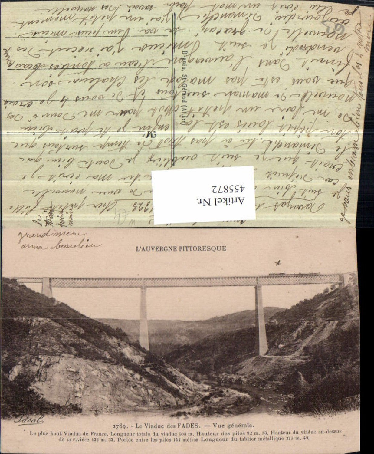 455872,Auvergne Puy-de-Dome Viaduc des Fades Viadukt Brücke